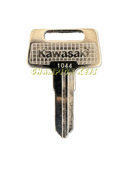 KAWASAKI KEY (27008-1043 & 27008-1044) Key Code Series: 251K-325K, 326K-400K   _   Year:1982-2026   _    Models: KVF750, KVF650, KSF450, KVF360, KSV700, KVF300, KLF250, KLF220, KVF400, KLF300, AR80, AR50