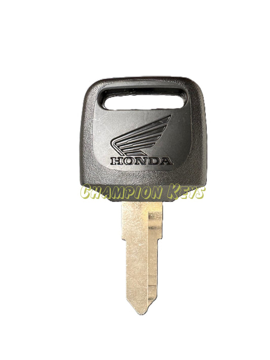 HONDA KEY (35121-MR1-770 & 35122-MR1-770)   _   Key Code Series: A00-A99, B01-B99, C00-C99, D00-D99   _   Year: 1981-2024   _   Models: VT750, VT1300, CH80, VT600, VT1100, SA50, SB50, ZB50, NQ50, CB125, & More