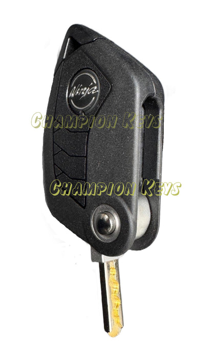KAWASAKI KEY (27008-0704)   _   Key Code Series: M7001-M8000   _   Year: 2014-2019   _   Models: EX500 w/IMMOBILIZER - Flip Key