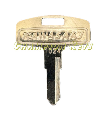 KAWASAKI KEY (27008-1024, 27008-1025, 27008-1026, 27008-1027)   _   Key Code Series: 401-450 / 901-925   _   Year: 1970-2001   _   Models: F11, F7, G4TR, G5, H1, H2, KE100, KE125, KE175, KH400, KL250, KM100, KS125, KV100, KC1, S1, S3