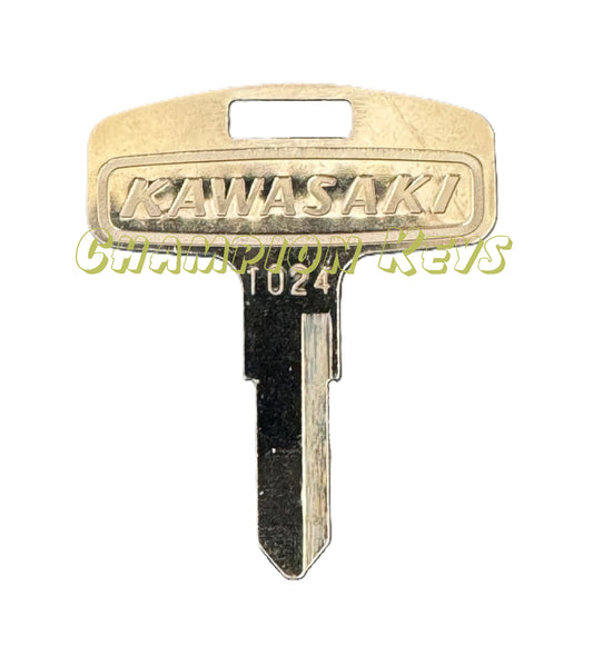 KAWASAKI KEY (27008-1024, 27008-1025, 27008-1026, 27008-1027)   _   Key Code Series: 401-450 / 901-925   _   Year: 1970-2001   _   Models: F11, F7, G4TR, G5, H1, H2, KE100, KE125, KE175, KH400, KL250, KM100, KS125, KV100, KC1, S1, S3