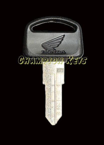 HONDA KEY OEM (35121-GWO-731) Key Code Series: A00-A99, B001-B99, C00-C99, D00-D99  -  Year: 1983-1988 – Models: TRX125, Fourtrax, ATC125, CT110, Trail 110, FL350, Odyssey